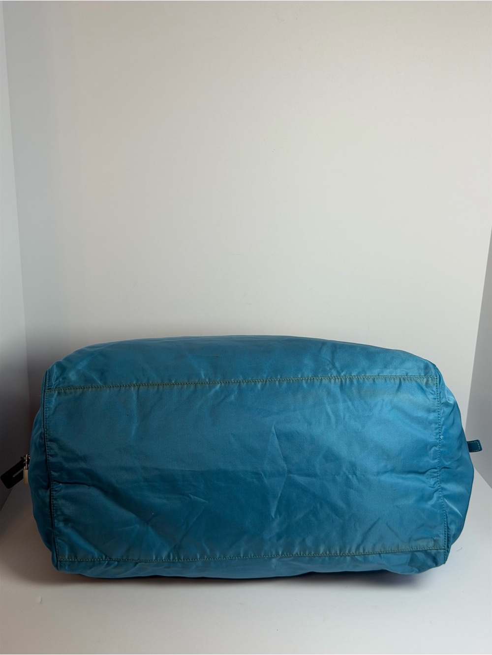 Prada Vela Sport Boston Blue Nylon Travel Gym Bag - Picture 7 of 15